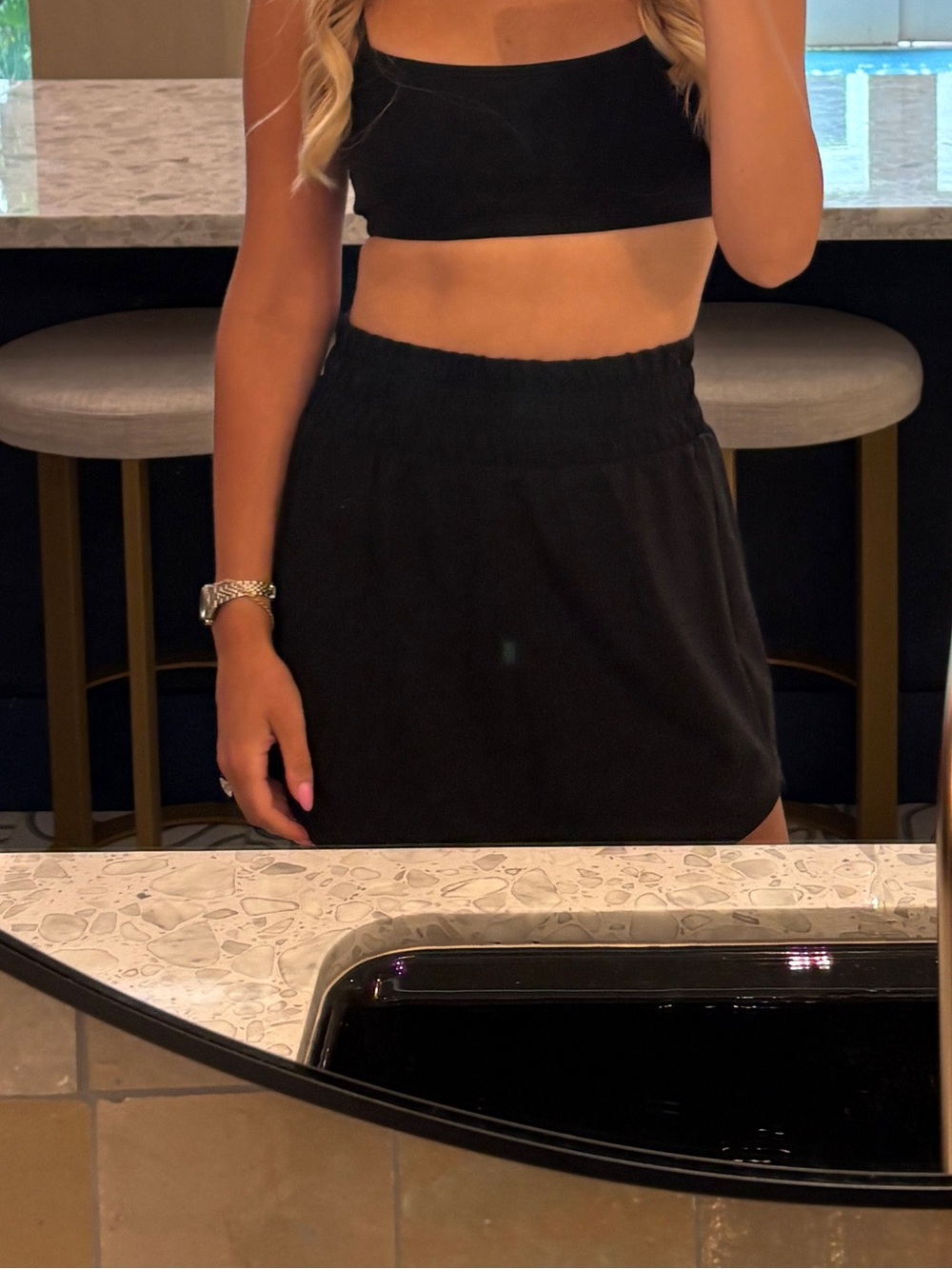 Black Women's Athletic Skort